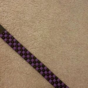 Purple/Black Checkerboard Pattern Belt